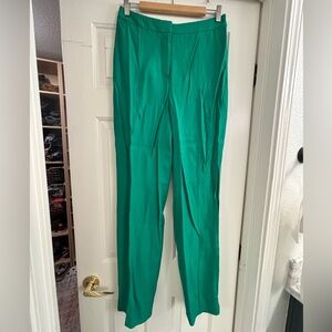 J Crew emerald green silky feel dress pant.
